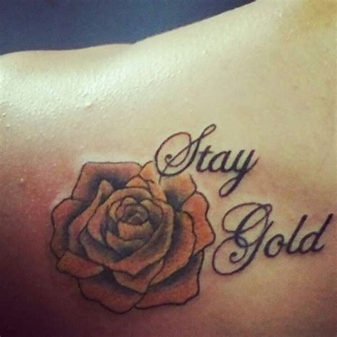 We offer a cleanly atmosphere, and an array of styles such as realism, new school, traditional and nontraditional, japanese traditional, and black and grey. Stay Gold Tattoo Design | Stay gold tattoo, Gold tattoo ...
