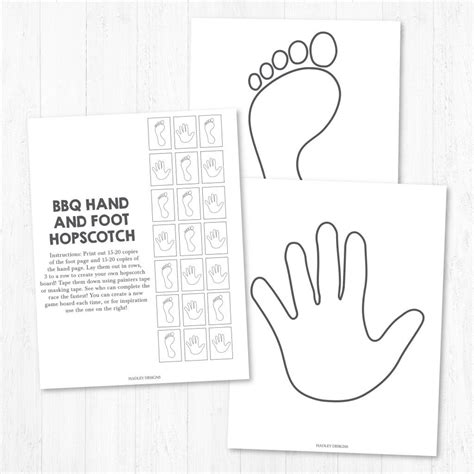 Printable Hopscotch Hands And Feet Game Kids Learning Etsy