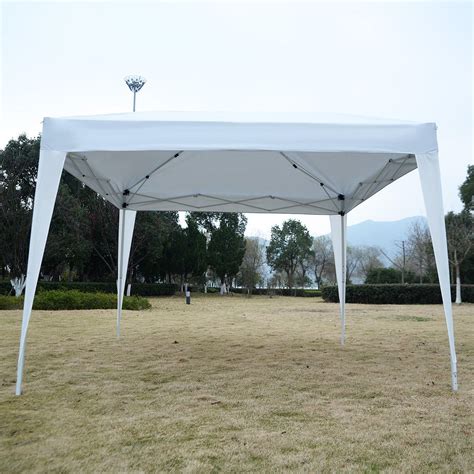 It has 3 height positions. 10 x 10 EZ Pop Up Canopy Tent Gazebo