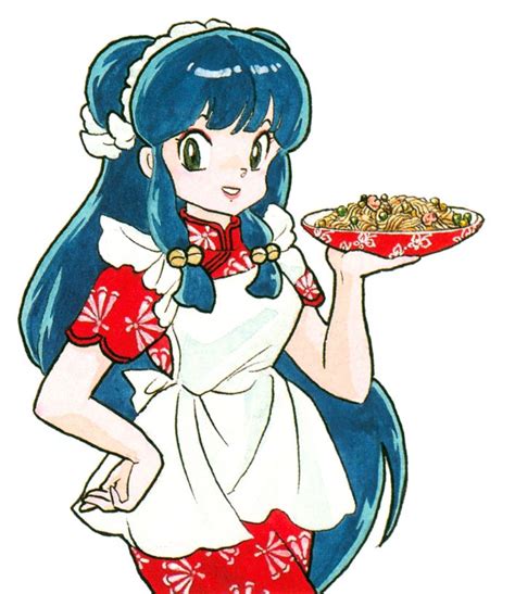 An Anime Character Holding A Plate With Food On It
