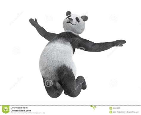 Jumping Panda Royalty Free Stock Photo 64703211