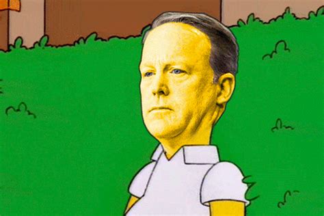 Someone Put Sean Spicers Face On That  Of Homer Simpson Hiding In