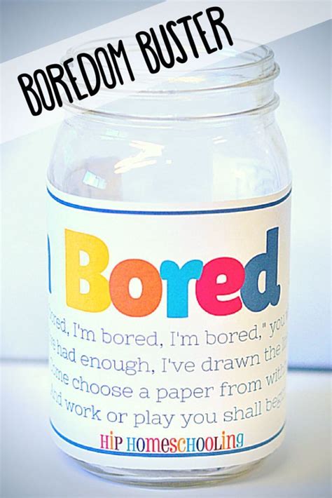 The Im Bored Jar Free Printable Find Some Creative Boredom Buster