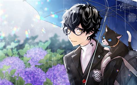 Download Wallpapers Joker Kurusu Akira Black Cat Morgana Persona 5