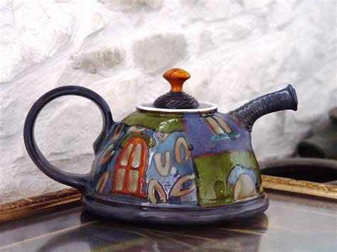 Ceramic Tea Pot Unique Handmade Pottery Teapot Clay Teapot Ceramics