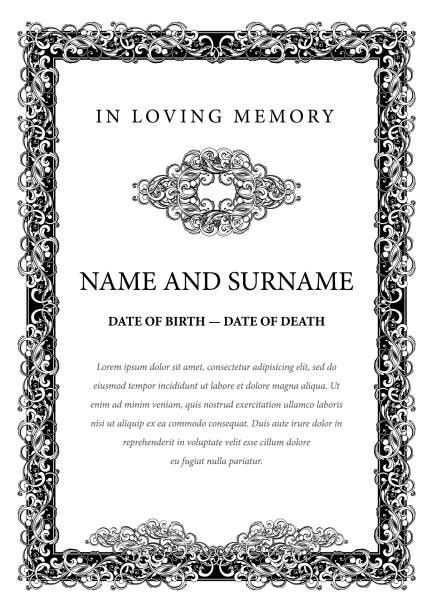 510 Obituary Border Stock Illustrations Royalty Free Vector Graphics And Clip Art Istock