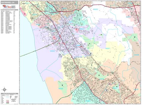 Hayward California Wall Map Premium Style By Marketmaps