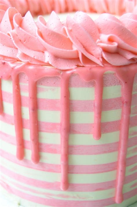 How To Make A Striped Buttercream Cake Sprinkle Of This