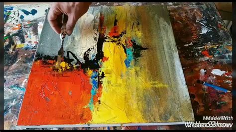 Acrylic Abstract Painting Demonstration Palette Knife
