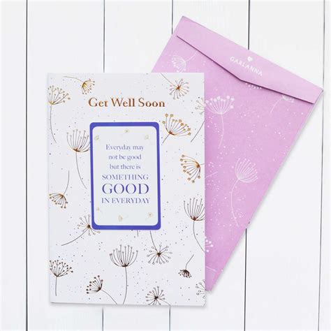 Words In Your Wallet Get Well Soon Garlanna Greeting Cards