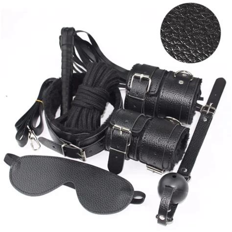 10pcsset Sex Handcuffs Nipple Clamps Gag Whip Rope Blindfold Bdsm Sex