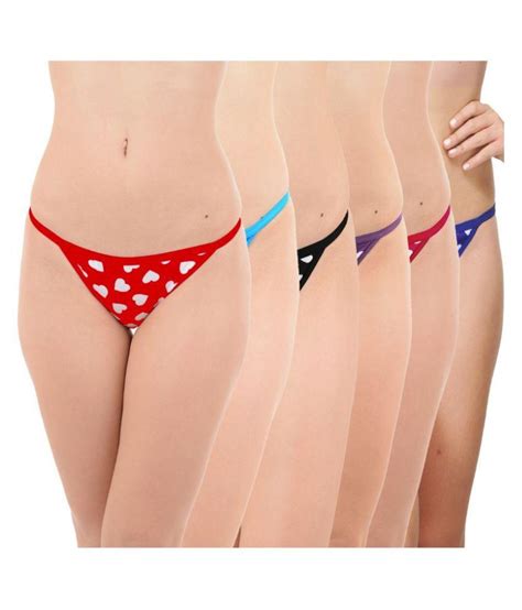 Buy Urbaano Multi Color Cotton Panties Pack Of 6 Online At Best Prices In India Snapdeal