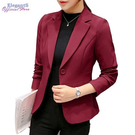 Women Blazer Jacket Formal Suits Coat For Business Long Sleeve Fahion