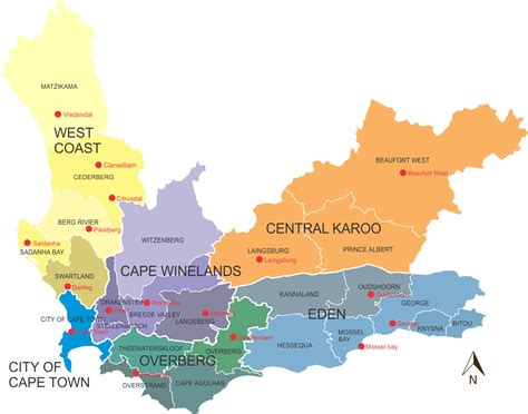 Western Cape Municipal Districts Za