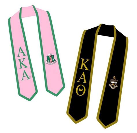 Fraternity And Sorority 2 Tone Lettered Graduation Sash Stole Sale 4695