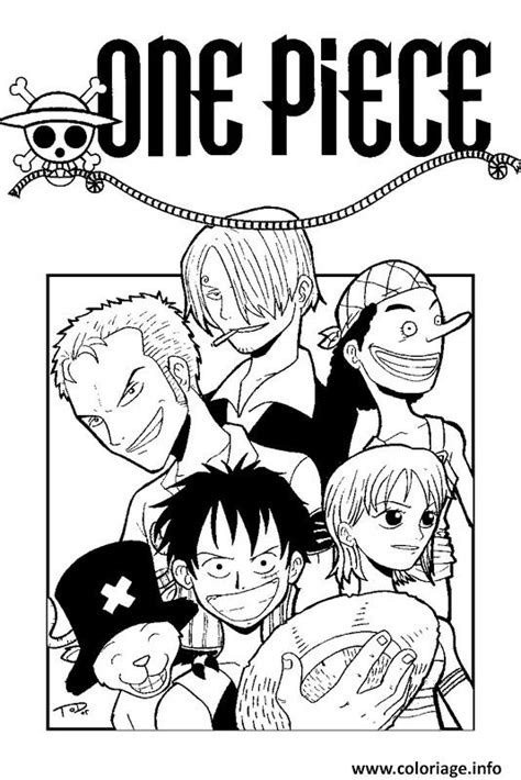 Coloriage One Piece Manga Toute Lequipe Dessin One Piece à Imprimer