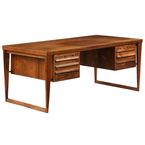 Midcentury Modern Desk 56 Mid Century Modern Two Drawer Writing Desk In Brown Shop Our