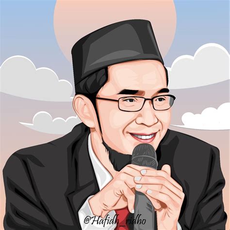 Vector Wajah Ustad Adi Hidayat Wallpaper Kartun Penyimpanan Foto