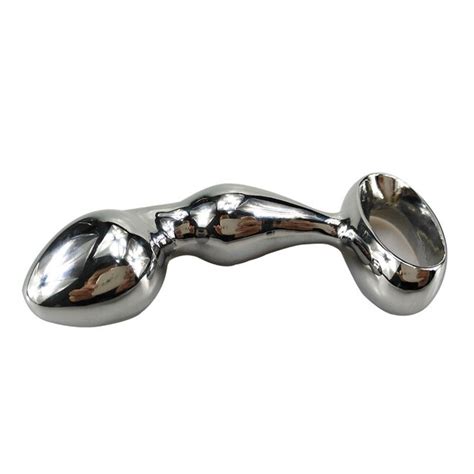 G Dia Mm Chrome Plated Anal Hook With Hole Ring Metal Butt Plug Prostate Massage Device