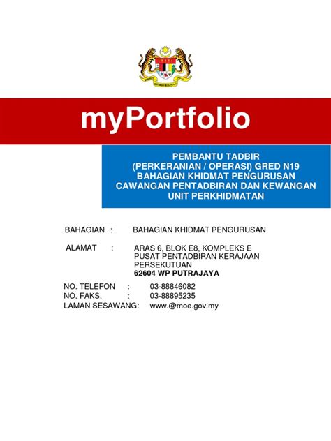 Assalamualaikum, hari ini kami nak kongsikan dengan anda beberapa contoh soalan yang dapat membantu anda dalam exam … Contoh Myportfolio Pembantu Tadbir Perkeranian Operasi N19