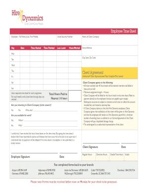 23 Printable Employee Time Sheet Forms and Templates - Fillable Samples