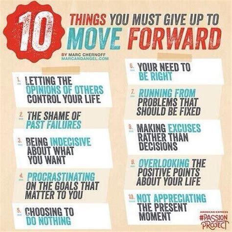10 Things You Must Give Up To Move Forward Quotes To Live By Moving
