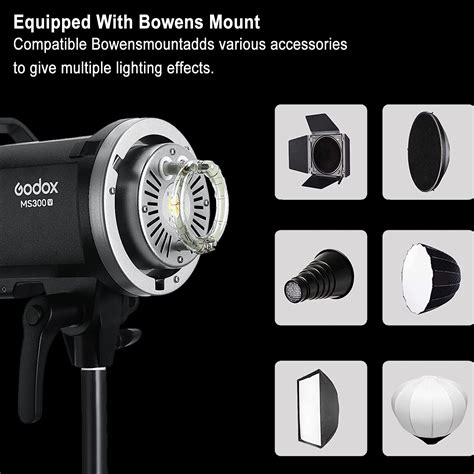 Godox Ms300 V Ms300v 300ws Studio Strobe Head Camera Flash Light