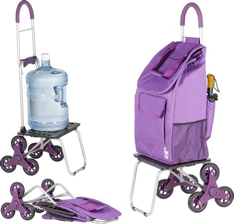 Dbest Products Stair Climber Bigger Trolley Dolly Purple Grocery