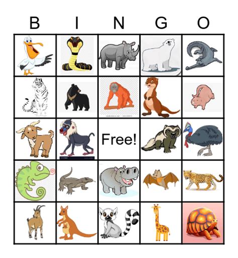 Free Printable Zoo Bingo Cards