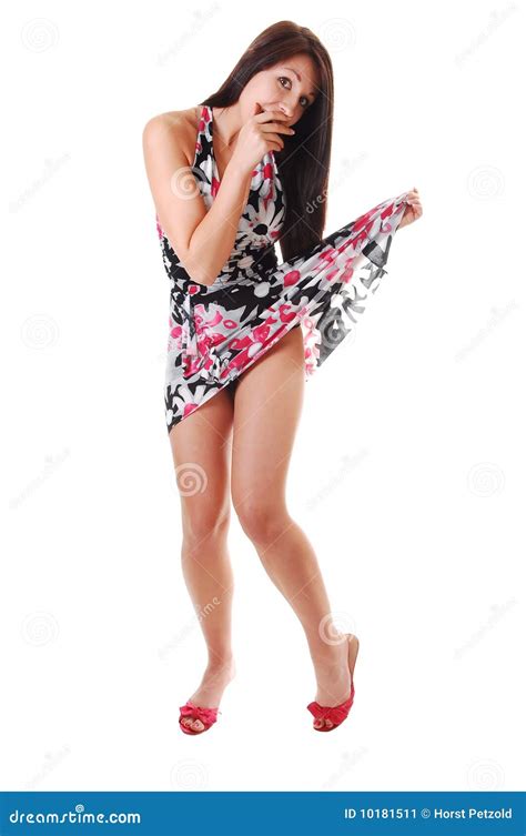 Woman Lifting Up Her Dress Stock Image Image 10181511