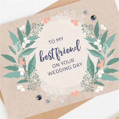 Best Friend Wedding Day Card By Loom Weddings