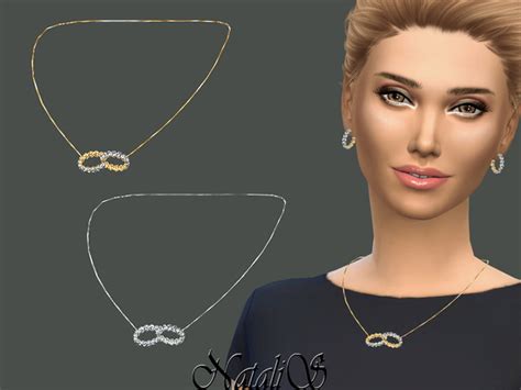 Crystal Pave Hoops Necklace By Natalis At Tsr Sims 4 Updates