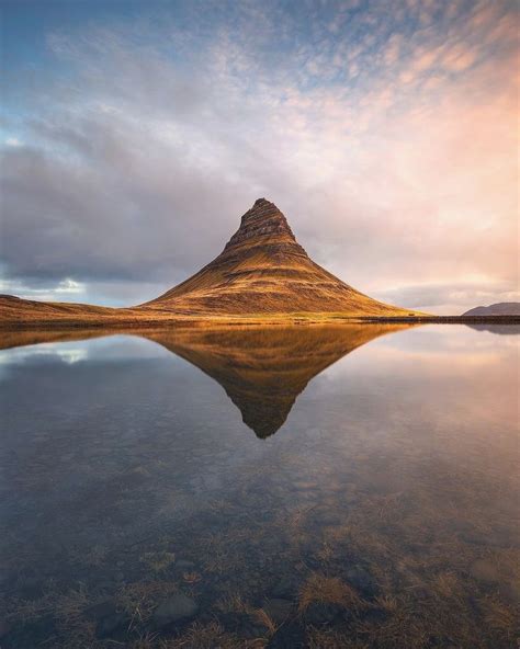Mount Kirkjufell One Of Icelands Most Iconic Mountains At Sunrise
