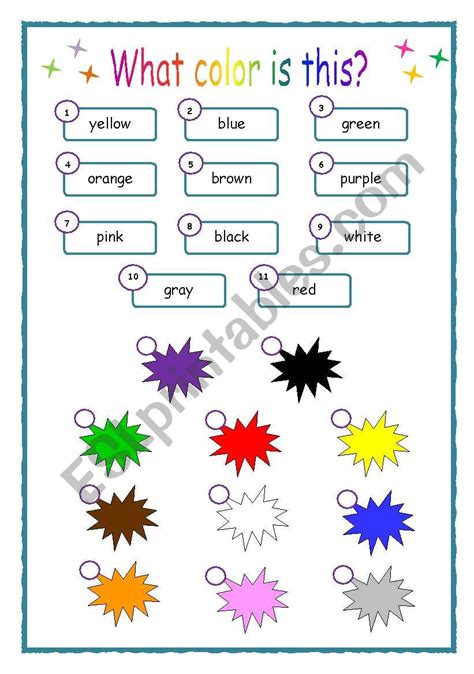 What Color Is This Esl Worksheet By Lanina