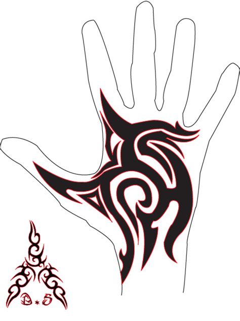Whether it be to a loved one, to a certain religion, or even just to their desire for bold. Tribal Hand Tattoo by bfmv01 on DeviantArt