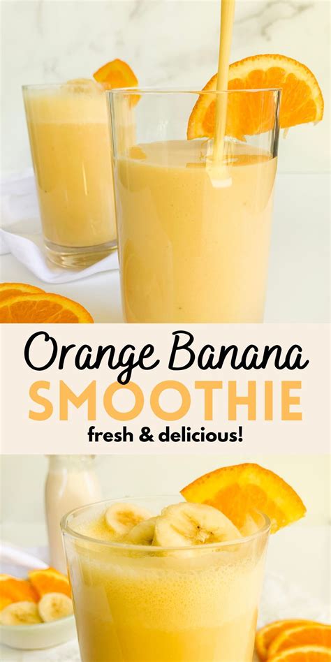 Refreshing Orange Banana Smoothie