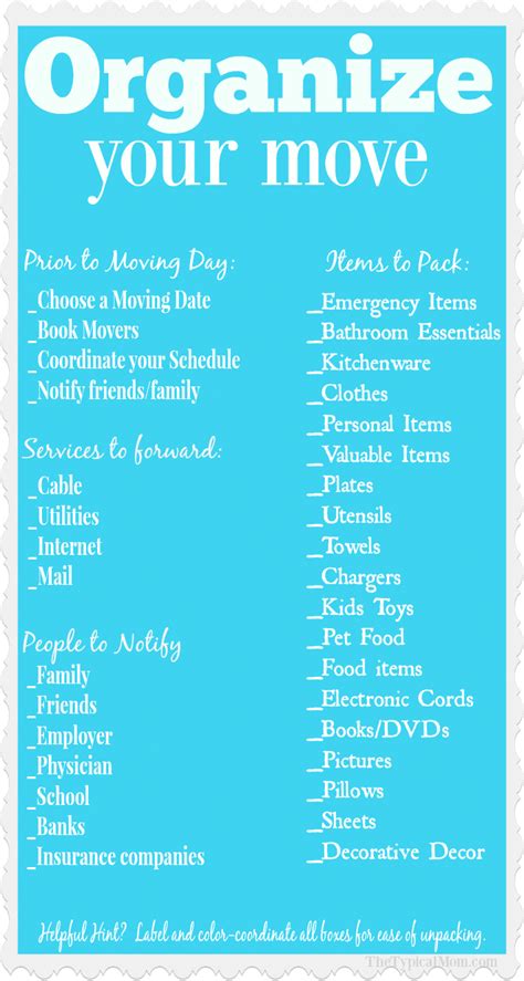 Free Printable Moving Home Checklist Moving Home Moving House