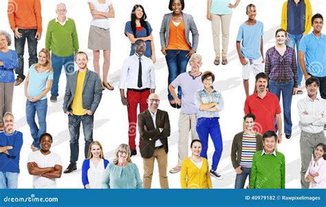 Group Of Multiethnic Diverse Colorful People Stock Photo Image Of