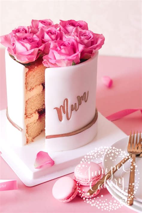 Whether she likes cookie cake, chocolate, vanilla, strawberry, or something more elaborate, we've got a dessert your mom will love. Pretty Rose Hat Box Mother's Day Cake! - Juniper Cakery in ...