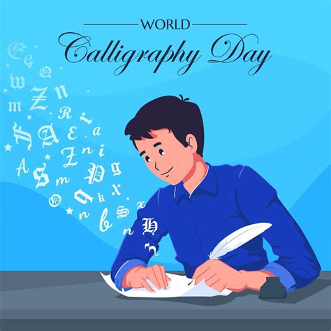 World Calligraphy Day Concept 9748259 Vector Art At Vecteezy