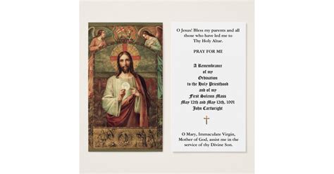 Catholic Priest Ordination Anniversary Holy Cards Zazzle