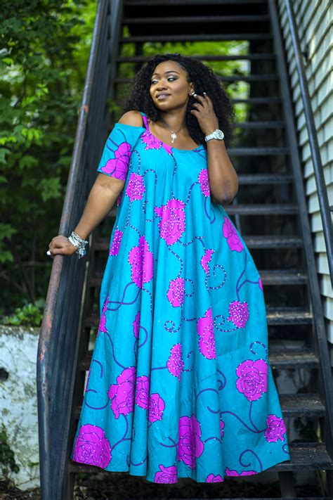 plus size diy fashion ankara styles flared maxi dress african fashion women clothing latest