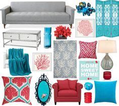 Red walls aren't easy to master, but they are certainly worth it. light teal, red and grey living room - Google Search ...