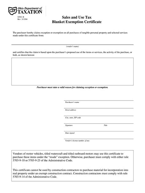 Tax Exempt Form Ohio Fill Online Printable Fillable Blank Pdffiller