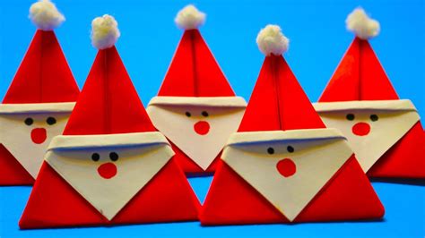 Diy Santa Claus From Paper Christmas Craft Ideas Youtube