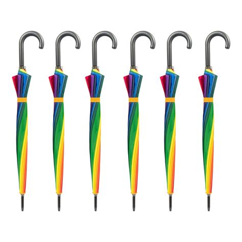 Multipack Of Rainbow Umbrellas Rainbow Colour Umbrellas Packs Of