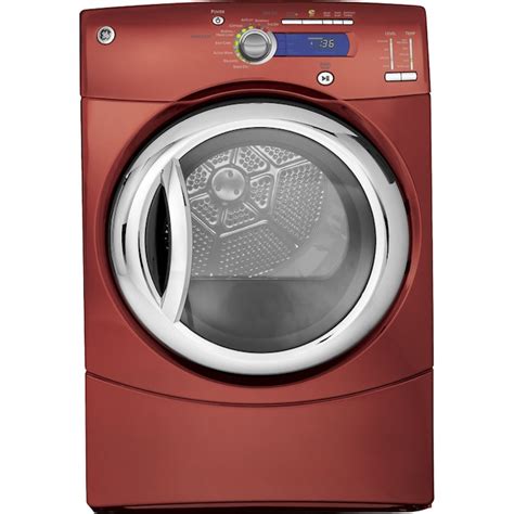 Ge 7 Cu Ft Stackable Electric Dryer Color Vermilion Red In The