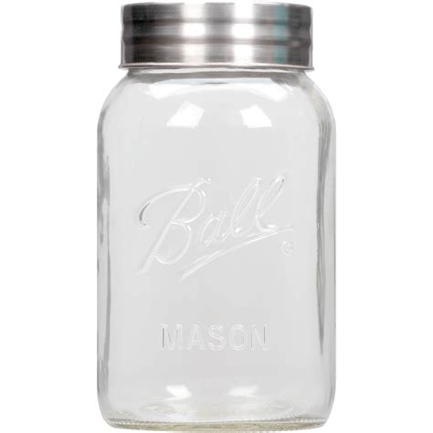 1 Gallon Large Mason Jar With Lid Big Clear Glass Container Canister