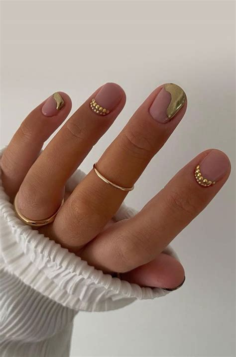 40 Modern French Style Nails To Be Wearing In 2022 Abstract Golden Tip