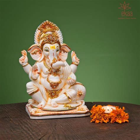 Lord Ganesh Statue In Culture Marble Majestic Lord Ganesha Idol Ganesh